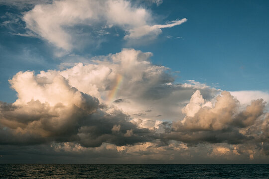 Weather Sky Clouds with Rainbow