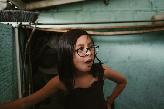 girl grimacing
