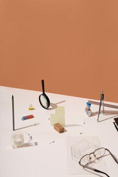 Still life image of architecture supplies