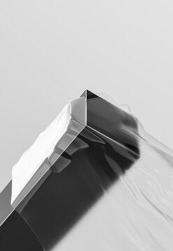 Abstract rectangle with plastic film