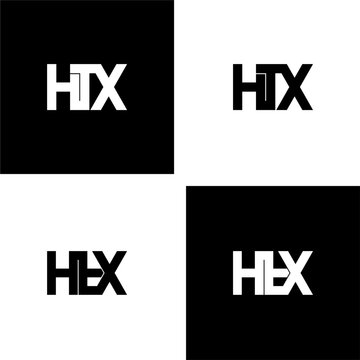 htx letter original monogram logo design set