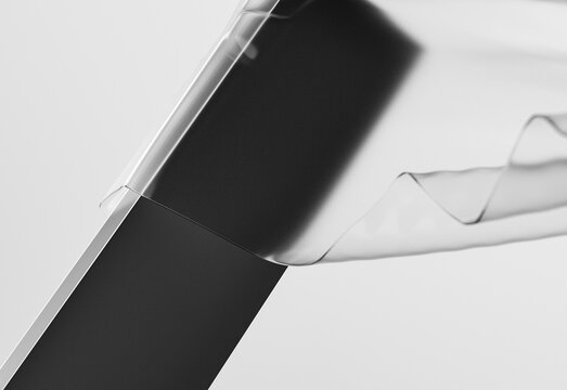 Abstract rectangle with plastic film