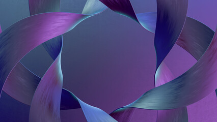 Abstract mockup with ribbons.