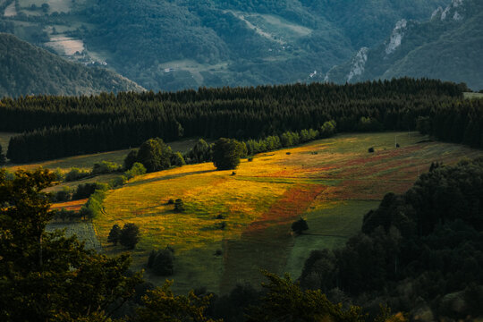Sunlight On Plato  In Mountain.