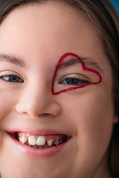 Girl with Heart on Her Eye