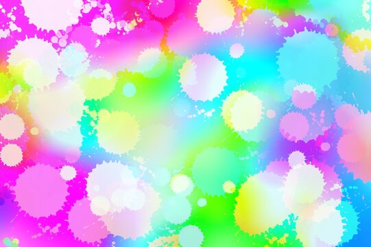 Brightly colored rainbow background material