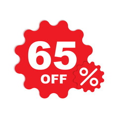 Percentage off Sale. Discount offer price sign. Special offer symbol. Discount tag badge Vector Illustration. Perfect design for shop and sale banners