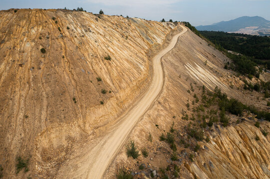 Mine land texture from above