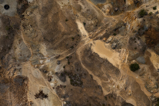 Mine land texture from above