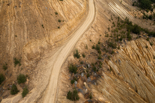 Mine land texture from above