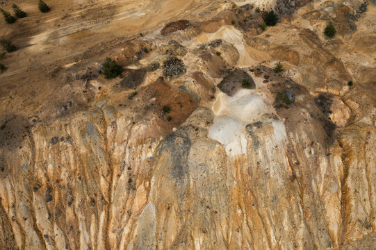 Mine land texture from above