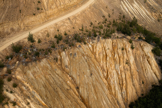 Mine land texture from above