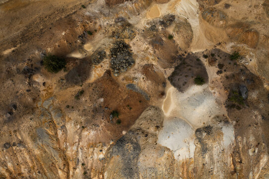 Mine land texture from above