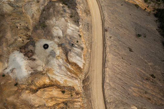 Mine land texture from above