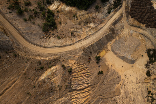 Mine land texture from above