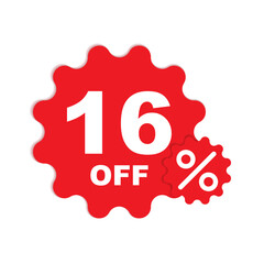 Percentage off Sale. Discount offer price sign. Special offer symbol. Discount tag badge Vector Illustration. Perfect design for shop and sale banners