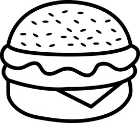 Burger icon vector. Burger logo for web design. Hamburger symbol illustration. Simple design on white background..eps