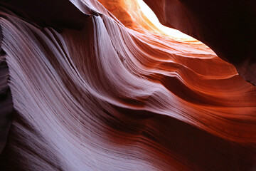 Wavy cliff - Secret Antelope Canyon, Page, Arizona - Powered by Adobe