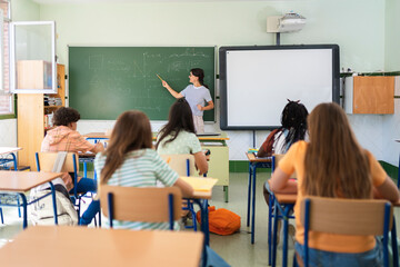 Students learning an taking notes