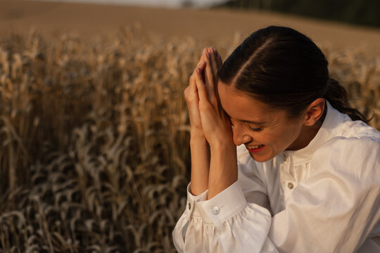 Girl Feeling Happy Among Nature 