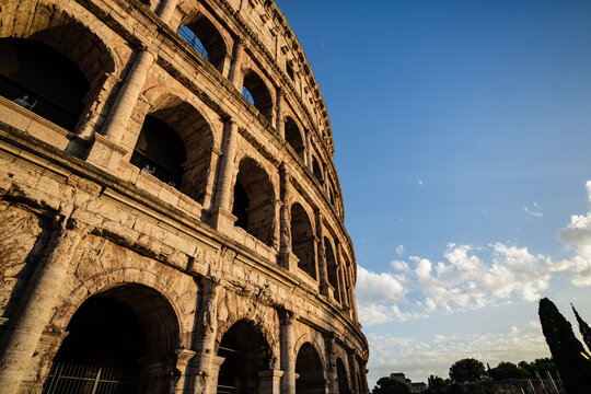 The Coliseum of Rome at sunset