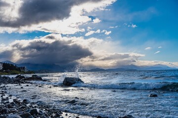 storm over the sea