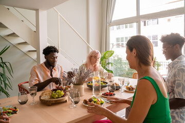 People Having Lunch Together