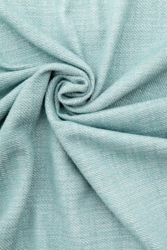 Still life with a coiled mint velours fabric