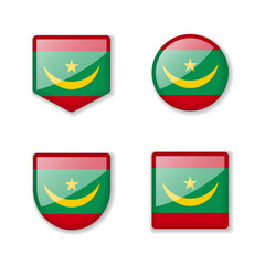 Flags of Mauritania - glossy collection.