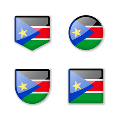 Flags of South Sudan - glossy collection.