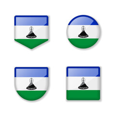 Flags of Lesotho - glossy collection.