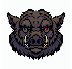 Wild boar head mascot.