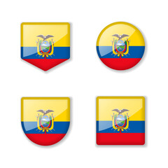 Flags of Ecuador - glossy collection.