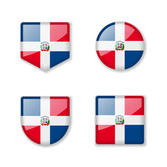 Flags of Dominican Republic - glossy collection.