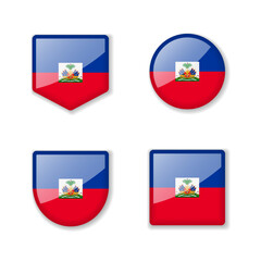 Flags of Haiti - glossy collection.