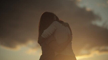 Women comforting friendly hug friends hugging empathy compassion grief love slow motion