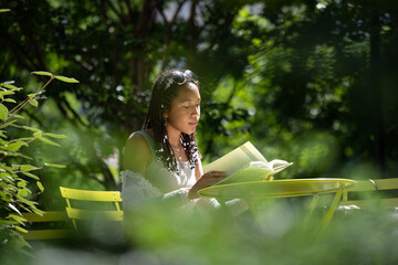 Young person reading