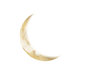 Quarter yellow sphere moon graphic on transparent background - 532623936