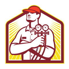 Heating and Cooling Refrigeration Technician Retro