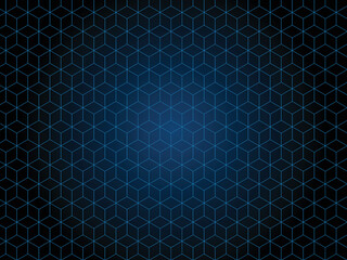 3d style cubes background on blue theme colors