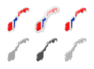 Norway - Maps Collection. Six maps of different designs.