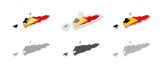 East Timor - Maps Collection. Six maps of different designs.