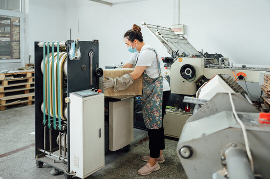 Female employer in printing industry