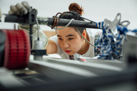 Female employer in printing industry