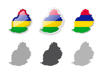 Mauritius - Maps Collection. Six maps of different designs.