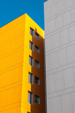 Colorful houses in suburbs