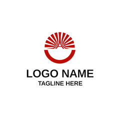 Letter A sun logo design