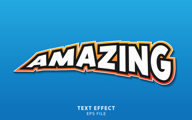 Amazing text effect template with bold font concept use for business brand, title, headline and logo. Vector illustration