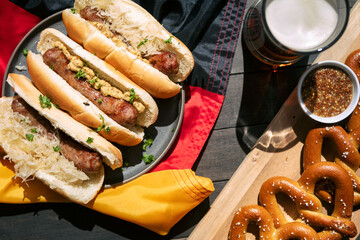 German Flag And Oktoberfest Food