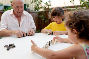 Family time playing board games
